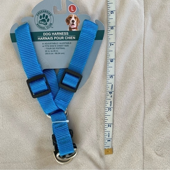 Greenbriar Kennel Club Adjustable Dog Harness Nylon Blue Size Large Chest 20-26 - Picture 4 of 9